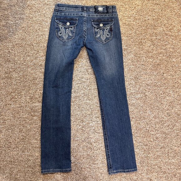 MEK Denim Plymouth Straight Jeans Mens 34x34 (Actual 36.5 x 33) Black Distressed - Picture 2 of 9